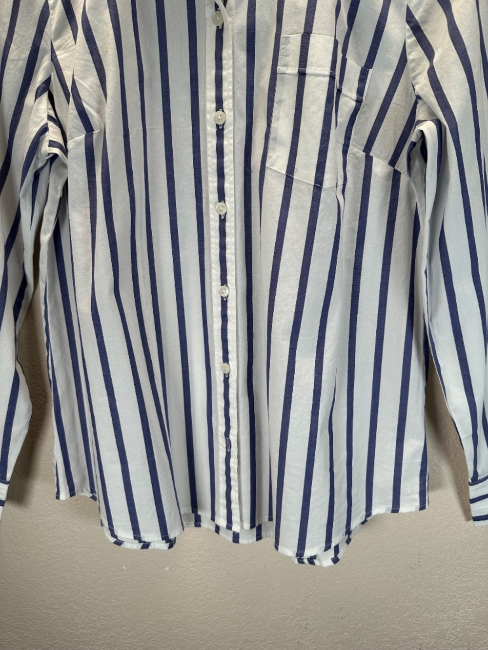 NEW J. Crew Factory Classic Bold Stripe Shirt Women's L Business Nautical 2024 - Picture 6 of 16
